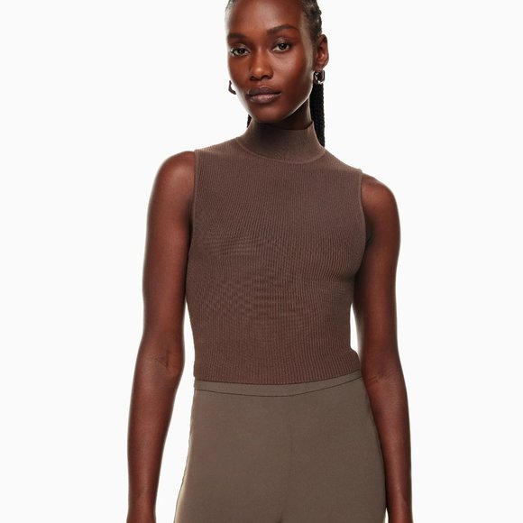 Babaton Sculpt Knit Mockneck Tank - Picture 1 of 4